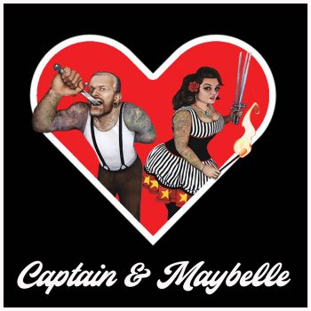 Captain & Maybelle heart sticker